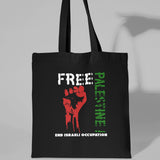 Free Palestine United People Anti-War End Israeli Occupation Support Tote Bag, Stand Against Oppression Political Awareness Graphic Bag