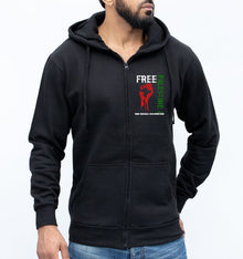 Free Palestine End Israel Occupation Palestinian Support Zip Hoodie, Stand Against Oppression Fist Political Activist Gift Hoodie For Men