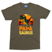 Papasaurus T-shirt Funny Dad T-rex Daddy Husband Birthday Family Fathers Day Gift