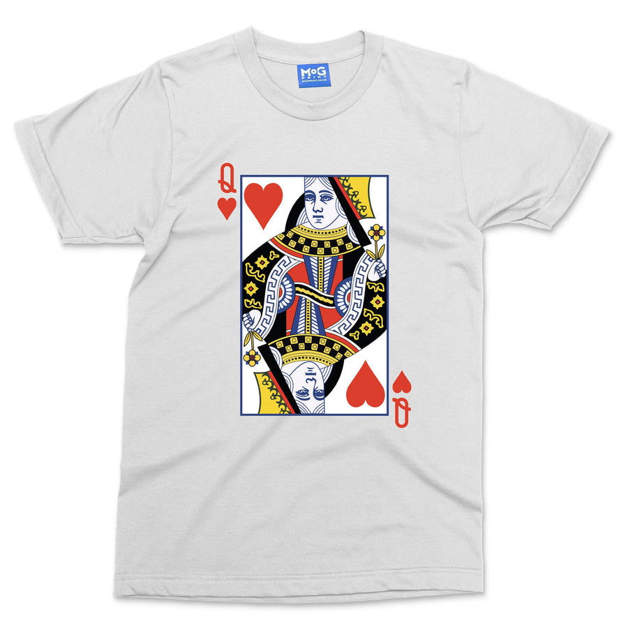 Queen of Hearts Graphic T-shirt Dress Costume Retro Playing Cards Game Gift Top