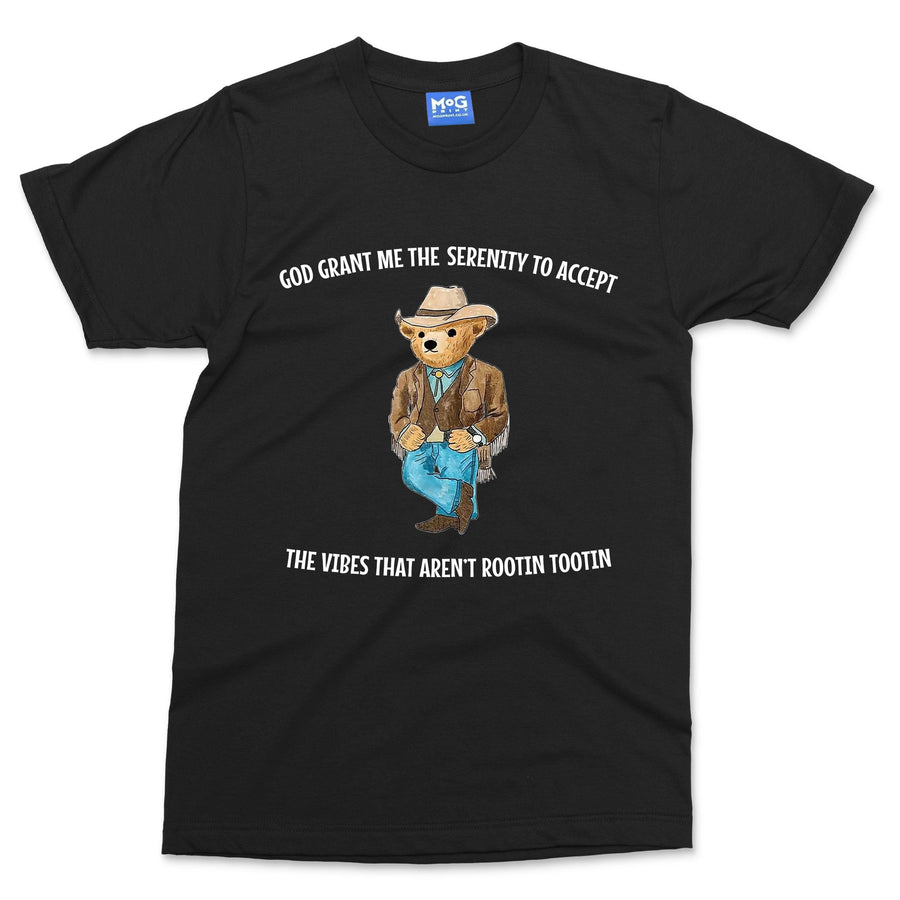 Serenity Bear T-shirt God Grant Me The Serenity To Accept The Vibes Funny Tee