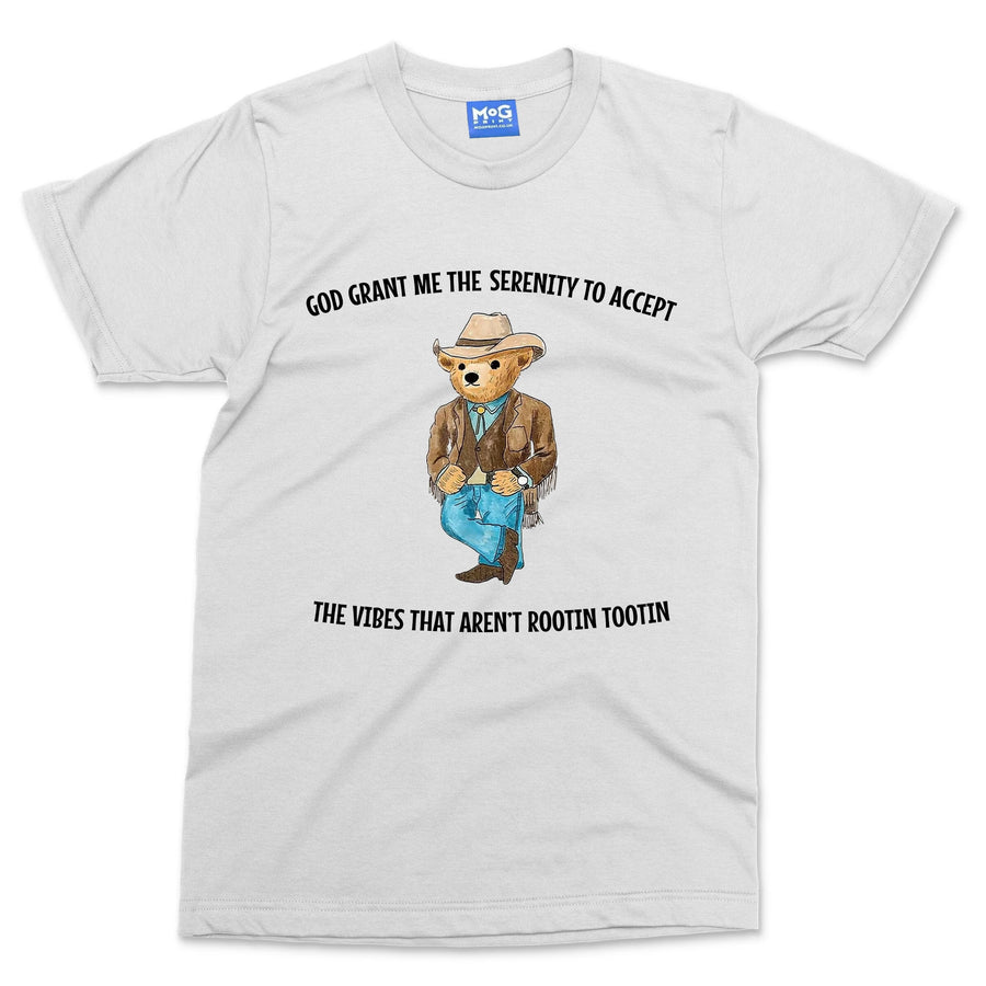 Serenity Bear T-shirt God Grant Me The Serenity To Accept The Vibes Funny Tee
