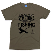 Googled Symptoms T-shirt Funny Fisherman Fishing Lover Anlger Dad Grandad Gift