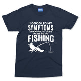 Googled Symptoms T-shirt Funny Fisherman Fishing Lover Anlger Dad Grandad Gift