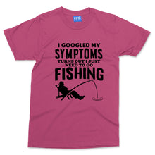 Googled Symptoms T-shirt Funny Fisherman Fishing Lover Anlger Dad Grandad Gift