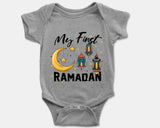 Baby First Ramadan Jumpsuit Islamic Kids Bodysuit Baby Grow Romper