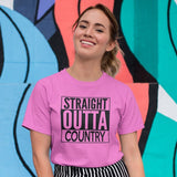 Straight Outta Country T-Shirt - Straight Outta Personalised T-Shirt - Unisex T-Shirt - Customized Birthday Gift, Tumblr T-Shirt