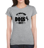 Funny Dog Lover T shirt, Dog Lover Gift, I Let The Dogs Out Parody Tee, Womens Ladies Gift Top