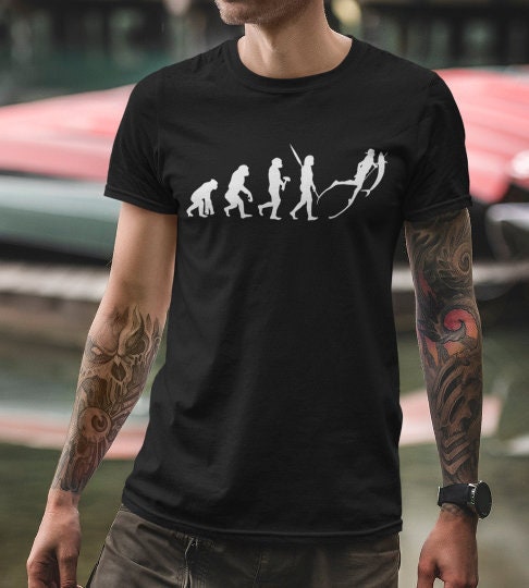 Spearfishing Evolution T shirt, Funny fishing shirt, Fisherman Gift, Carp fish, Camping shirt, Funny men's gift Shirt, Gift for Dad