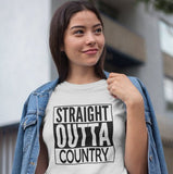 Straight Outta Country T-Shirt - Straight Outta Personalised T-Shirt - Unisex T-Shirt - Customized Birthday Gift, Tumblr T-Shirt