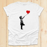 Banksy Graffiti Fashion Girl & Artsy Balloon Arts Hipster Anonymous Funky Cool Love Heart Artwork Gift T-shirt