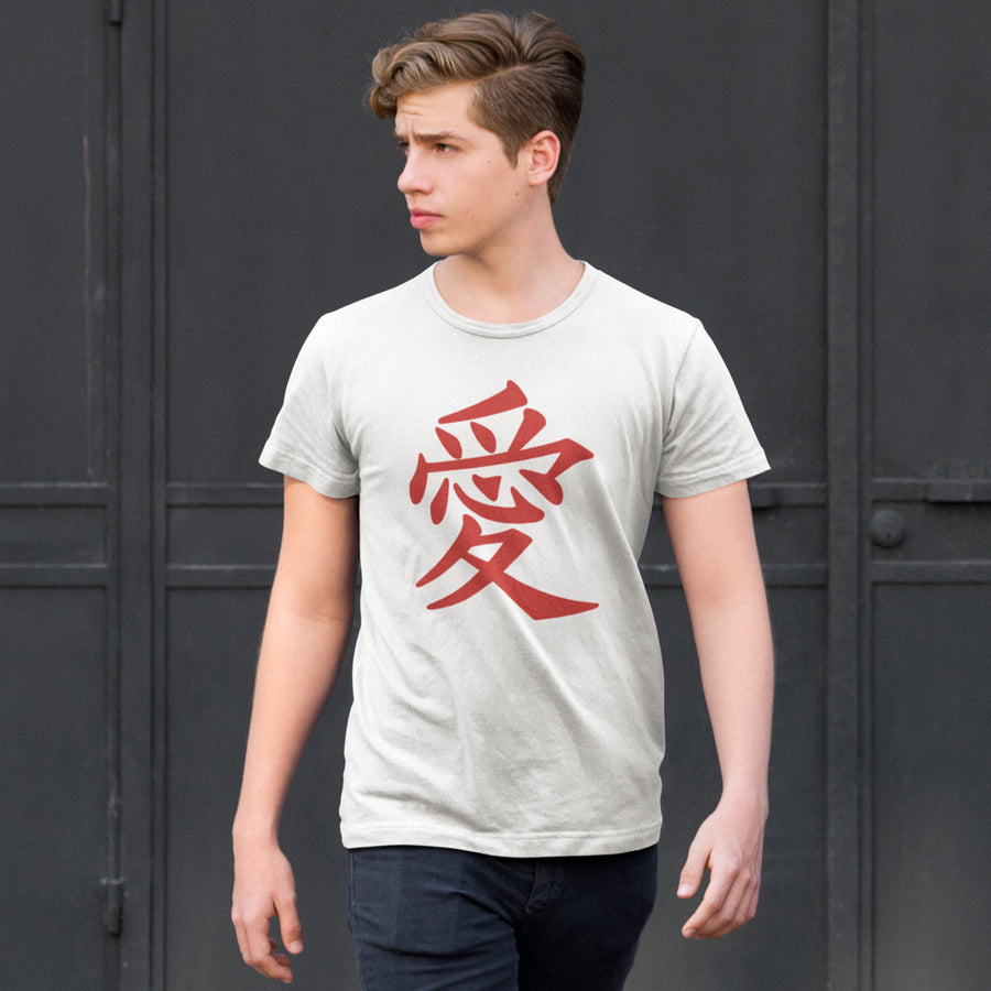 Love Kanji Japanese T-shirt Japan Calligraphy Tokyo Tee Characters Writing Tshirt Anime Manga Inspired Unisex T shirt