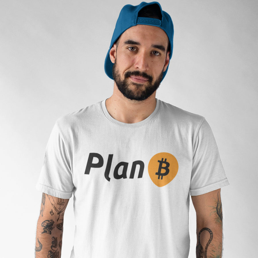 Plan B Bitcoin T-shirt, BTC Cryptocurrency Coin, Crypto Currency Traders Investors Gift, Bitcoin Gifts, Blockchain technology Unisex Top