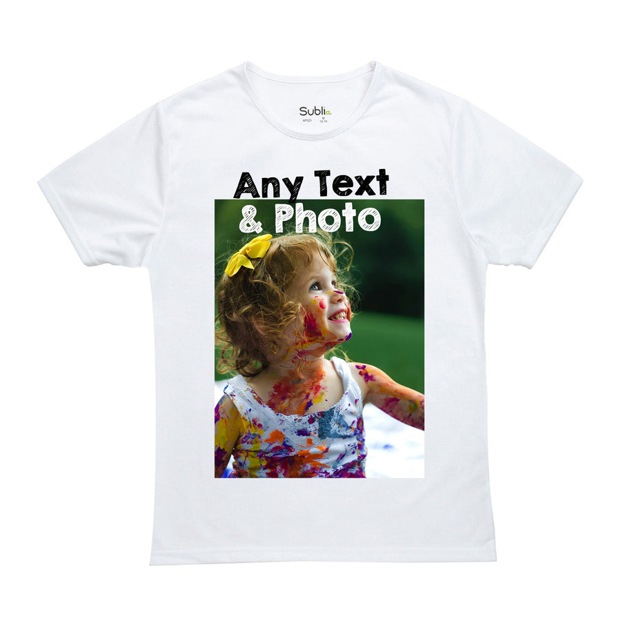 Personalised Photo T-shirt, Custom Print Any Picture &amp; Text, Personalised Image A4 A3 Print Your Photo t-shirt, Unisex All Sizes Tee Top