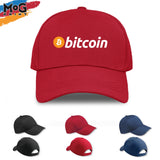 Bitcoin Baseball Cap, Bitcoin Hat, BTC Crypto Currency Coin Logo, Bitcoin Cryptocurrency Trader Investor Gift Idea, Adult Unisex Hat Cap