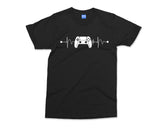 Heartbeat Gaming T-shirt PS5 Inspired controller Top - Mens & Kids Sizes Gamer Tee