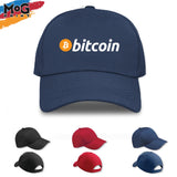 Bitcoin Baseball Cap, Bitcoin Hat, BTC Crypto Currency Coin Logo, Bitcoin Cryptocurrency Trader Investor Gift Idea, Adult Unisex Hat Cap