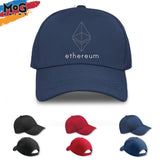 Ethereum Hat, Eth Crypto Coin, Ethereum Baseball Cap, Dad Gift, Hodl Cryptocurrency Gift, ETH Crpyto Trader, Blockchain Technology Hat