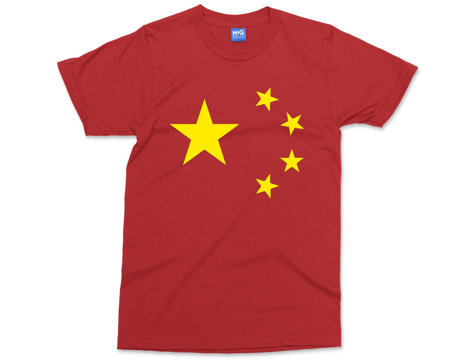 China Flag T-shirt, Chinese Gifts, Chinese Shirt, Vintage Style Chinese Retro Unisex, Unisex Tee All Sizes