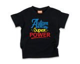 Childrens Autism Is My Super T-shirt Autistic Boys Girls Shirt Autism Awareness T-Shirt Tee Gift - All Sizes