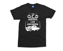OCD Camper T-shirt, Obsessive Car Disorder Parody Tee Top, Car Lovers Fashion, Hilarious Mashup Mens Gift, Hilarious Pun
