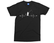 Fishing Heart Beat Pulse T-Shirt Fisherman Gift Angling Angler Catching Fish Fathers Day Daddy Grandad Gift Tee Men's Birthday Shirt
