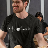 Guitar Heart Beat Pulse T-shirt Guitarist Gift Music Musical Musician Rock Band Singer Singing Gift For Him Her