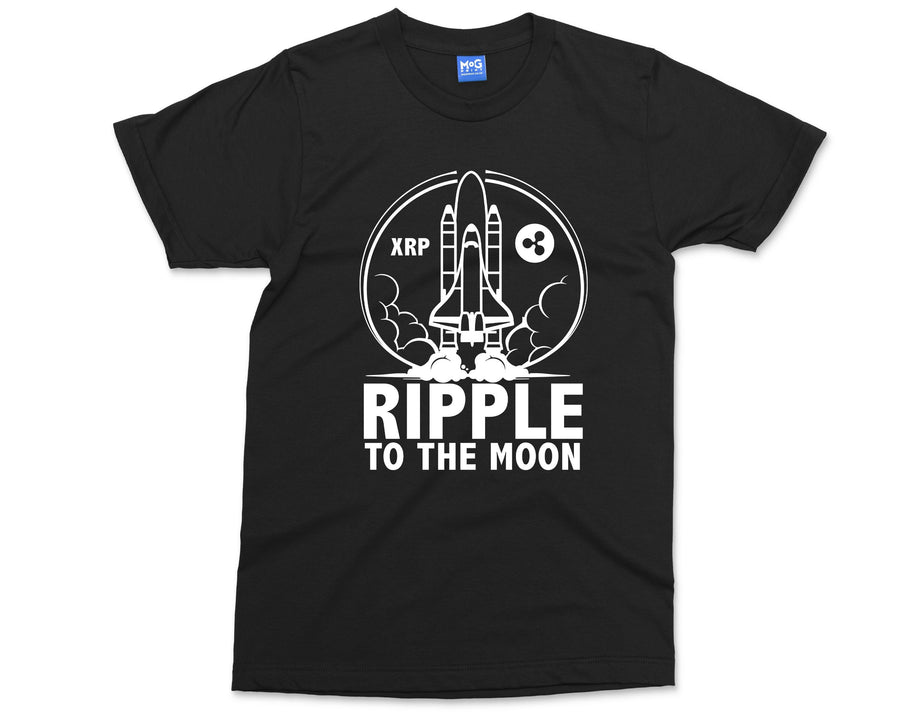 Ripple to the Moon T-shirt XRP Cryptocurrency Digital Payment Protocol Traders Investors Trading Trade Gift Tee