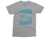 Gardening is my Therapy T-shirt Funny Gardener Top Planting Plants Garden T-shirt Watering Plant Flowers Lover Shirt Xmas gift for him/her