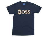 Bitcoin Boss T-shirt BTC Cryptocurrency Coin, Crypto Clothing Bitcoin Investor Hodler Gift Unisex Tee All Sizes