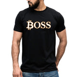 Bitcoin Boss T-shirt BTC Cryptocurrency Coin, Crypto Clothing Bitcoin Investor Hodler Gift Unisex Tee All Sizes