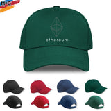 Ethereum Hat, Eth Crypto Coin, Ethereum Baseball Cap, Dad Gift, Hodl Cryptocurrency Gift, ETH Crpyto Trader, Blockchain Technology Hat