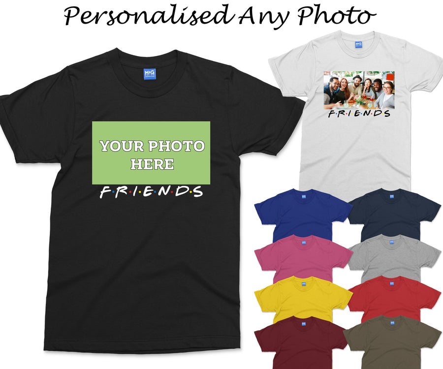 Personalised Photo T-shirt Friends Gift Shirt, Funny Custom Any Own Photo Image Picture, Friends Memory Gift Personalised Shirt All Sizes