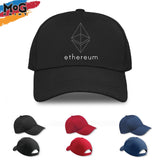 Ethereum Hat, Eth Crypto Coin, Ethereum Baseball Cap, Dad Gift, Hodl Cryptocurrency Gift, ETH Crpyto Trader, Blockchain Technology Hat