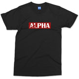 Alpha Wolf T-shirt, Cool Graphic Design Shirt Funny Tee, GYM Training Top, Men's Exercise Fitness Top, Alpha T-shirt Gift for Dad Brother