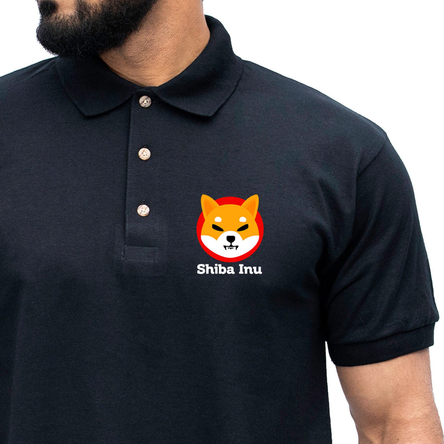 Shiba INU Coin Polo Shirt Crypto Currency Digital Coin Token Trader Investor Trading Investing ETH BTC Blockchain Platform gift for him her