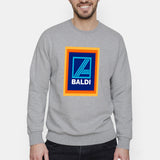 Baldi Sweatshirt , Funny Novelty , Supermarket Bald Men's Pun, Hilarious Pullover , Humour Gift for Dad and Grandad