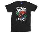 Fishing t-shirt This is my Lucky Fishing Shirt Fisherman Slogan mens t-shirt gift