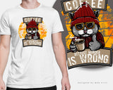 Coffee t-shirt Because Murder is Wrong Retro Coffee Addicts Unisex T Shirt Funny Sarcastic Caffeine Coffee Lovers t-shirt gift