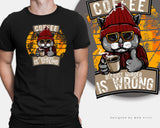 Coffee t-shirt Because Murder is Wrong Retro Coffee Addicts Unisex T Shirt Funny Sarcastic Caffeine Coffee Lovers t-shirt gift