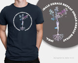 Inhale Exhale Repeat T-Shirt Spiritual Yoga Running Exercise Relaxation Inspirational Meditation Buddha Inhale Exhale Positive Mindful