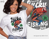 Fishing t-shirt This is my Lucky Fishing Shirt Fisherman Slogan mens t-shirt gift