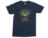 Meditation Zen Tree of Life T-shirt, Mandala Meditating Universe Shirt Yoga Spiritual Psychedelic Buddhist Mystical Cosmic Top Colorful tee