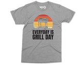 Everyday Grill Day T-shirt, Grilling BBQ Garden Party, Meat funny barbecue bbq DAD chef cooking every day is grill day Family, Men's Top