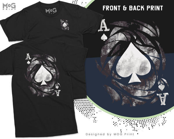 Ace of Spades T-shirt, Ace Tshirt, Poker Gift, Playing Cards T-shirt, Casual Poker Player Blackjack Casino Graphic Gift T-shirt