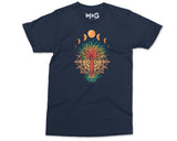 Tree of Life Moon Cycle T-shirt, Astrology Gift Shirt, Celestial Moon Lunar Phases Mandala Flower Pattern, Geometric Art Spiritual Gifts