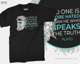 Truth Speaker Plato Quote T-shirt, Ancient Greek Philosophy, Greece History Philosopher Student Teacher Gift, Inspirational Quote Shirt