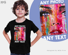Personalised Photo T-shirt, Custom Print Any Picture &amp; Text, Personalised Image A4 A3 Print Your Photo t-shirt, Unisex All Sizes Tee Top