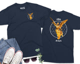 Golden Angel Statue London T-shirt, Front & Back, London Essential T-Shirt, London Souvenir Gift T-shirt Queen Elizabeth II Tribute