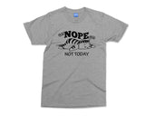 Nope Not Today T-shirt Funny Lazy Slogan Tshirt, Cute Sleeping Cat, Laziness Cat Kitten Shirt Animal Cat Lover Gift, Men Women Unisex Tee